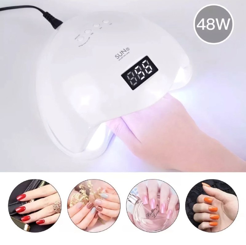 LAMPARA UV LED PARA SECADO RAPIDO DE UÑAS 48W SUN 5