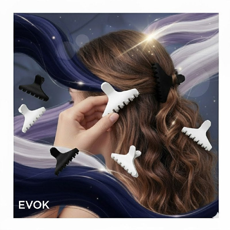 GANCHO PARA EL CABELLO DE MATERIAL RESISTENTE EVOK 12 PIEZAS
