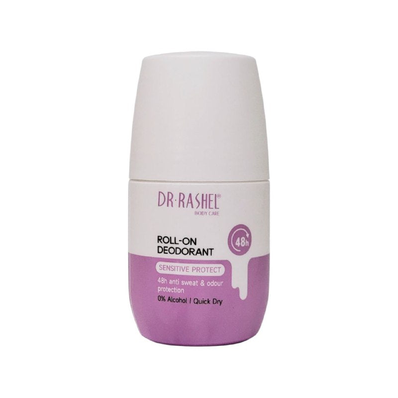 DESODORANTE ROLL ON, PROTECCION CONFIABLE DE 48H, PREVIENE LA IRRITACION DE LA PIEL, PROTECCION CONTRA SUDOR Y BACTERIAS, SIN PERFUMES DR RASHEL 50ML
