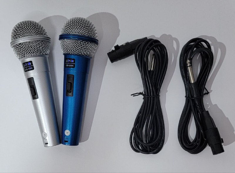 MICROFONO NAVIDEÑO DE KARAOKE EN DUO DINAMICO PROFESIONAL ALTA TECNOLOGIA DYNAMIC MICROPHONE