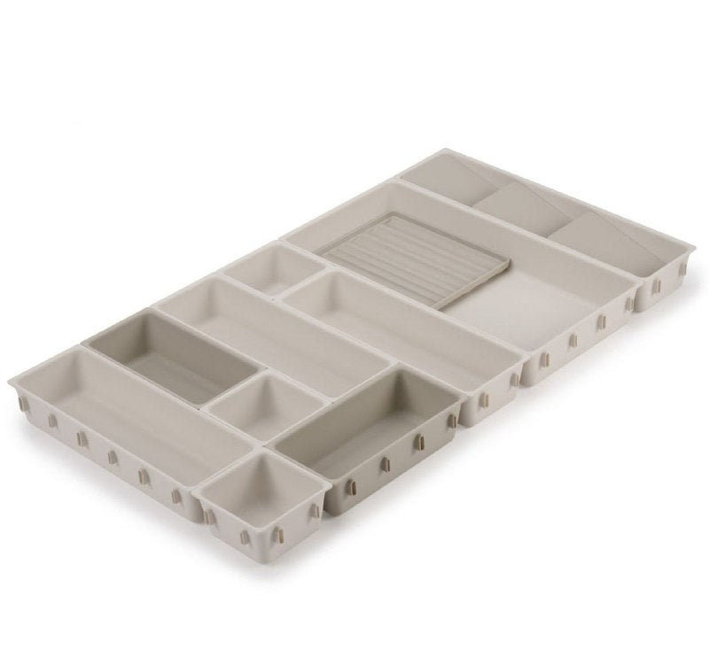 ORGANIZADOR DE COSMETICOS DE 12 PIEZAS PARA CAJON O GAVETA, DISEÑO MODULAR DE FACIL INSTALACION, DIVISORES PARA MAQUILLAJE, ETC 62X35.2CM