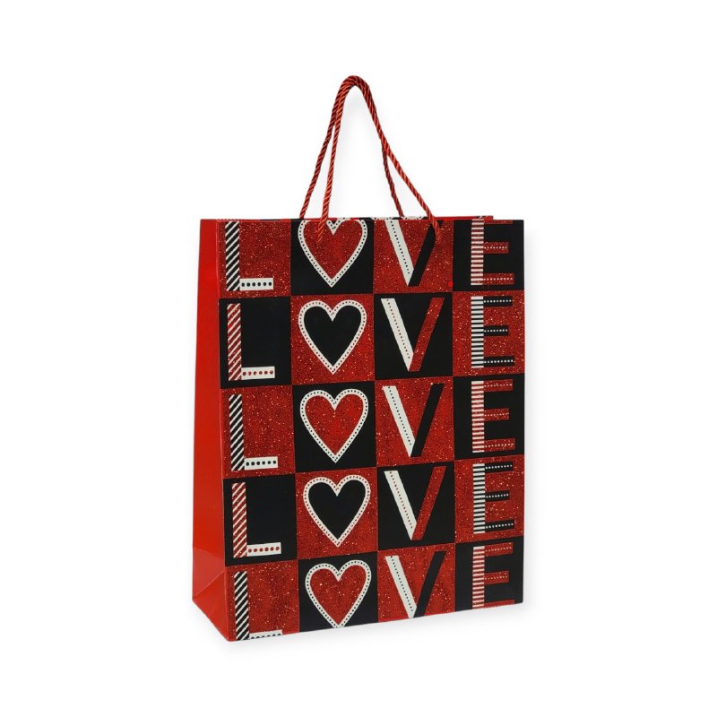 BOLSA DE REGALO MEDIANA 26X32X10CM SAN VALENTIN