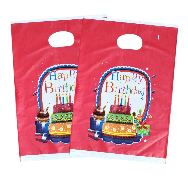 BOLSA DE REGALO PLASTICA PEQUEÑA 20X30CM, PAQUETE 100UND