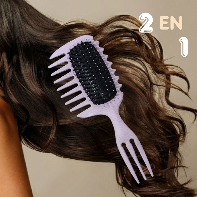 CEPILLO PEINE PARA EL CABELLO 2 EN 1 DESENREDANTE, 4 COLORES