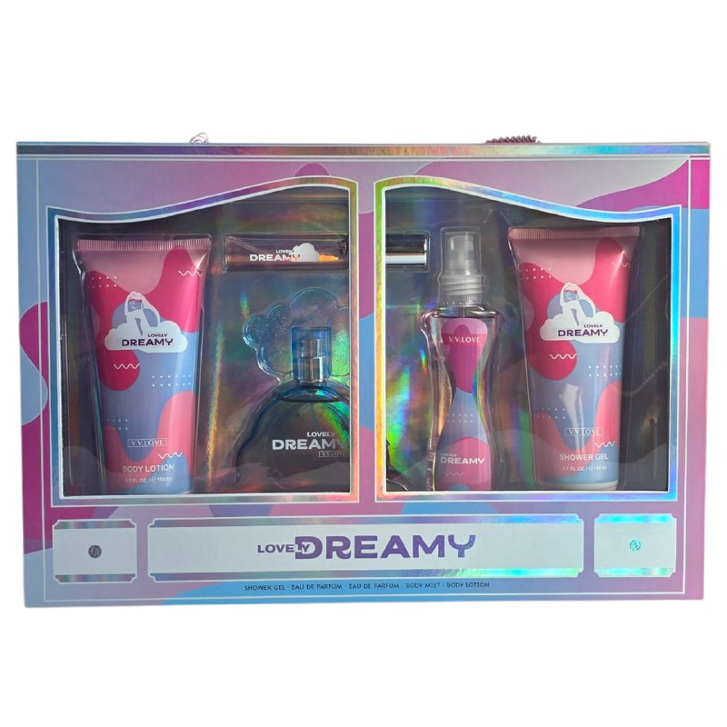 SET VV LOVE LOVELY DREMAY EDP 100ML, EDP 10ML, BODY LOTION 150ML, SHOWER GEL 150ML, SLPASH 100ML (M)