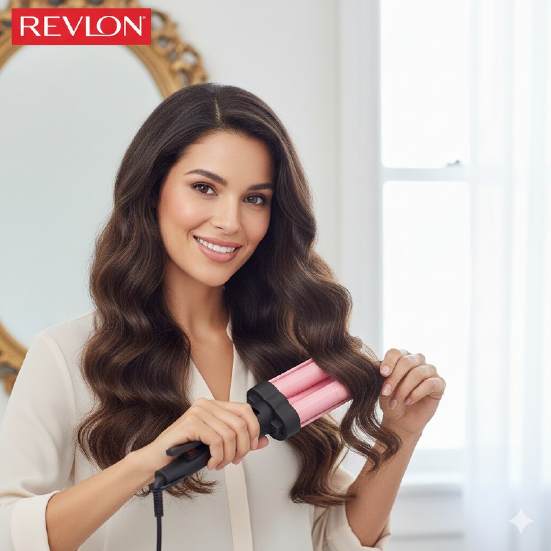 RIZADORA ENCOLOCHADORA JUMBO DE 3 BARRILES CON VOLUMEN DE REVESTIMIENTO CERAMICO DE TURMALINA REVLON