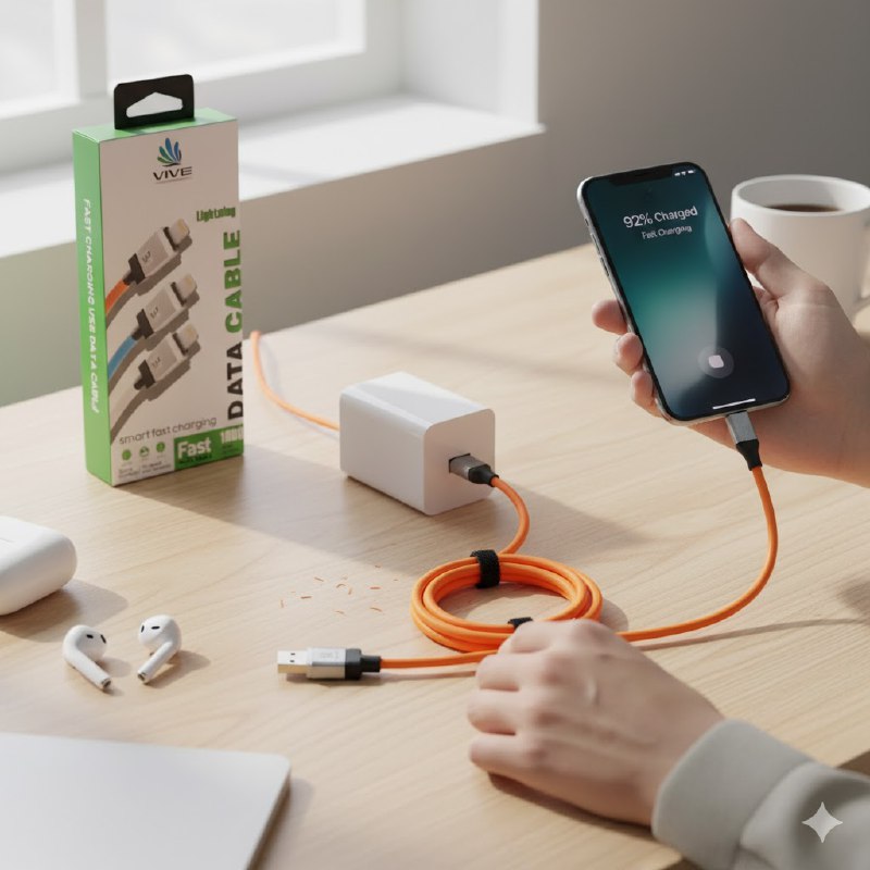 CABLE USB DE CARGA RAPIDA Y DATOS VIVE 1M