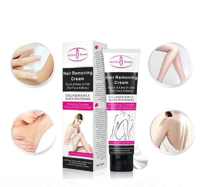 CREMA CORPORAL, CREMA DE CUERPO DEPILADORA RAPIDA AICHUN BEAUTY 100ML