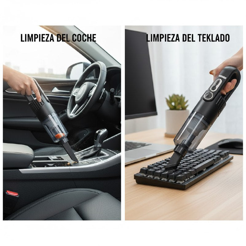MAQUINA ASPIRADORA DE MANO DE FUERTE SUCCION Y POTENCIA, BATERIA RECARGABLE TIPO C Y SILENCIOSO HANDHELD VACUUM CLEANER YT-M2056