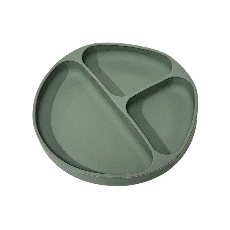 PLATO PARA BEBES CON DIVISIONES DE SILICONA PREMIUM BPA, NO TOXICO, BUENA ESTABILIDAD 5 COLORES
