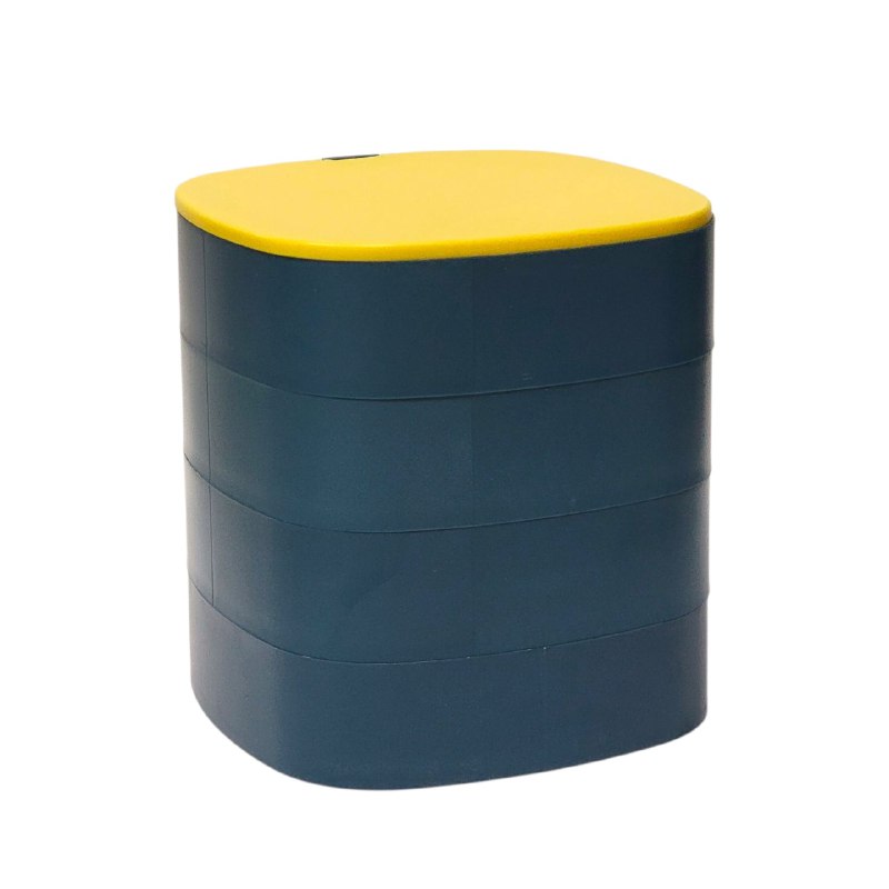 ORGANIZADOR DE JOYAS GIRATORIO COMPACTO Y ELEGANTE 11.2X12.2CM, 3 ESTILOS