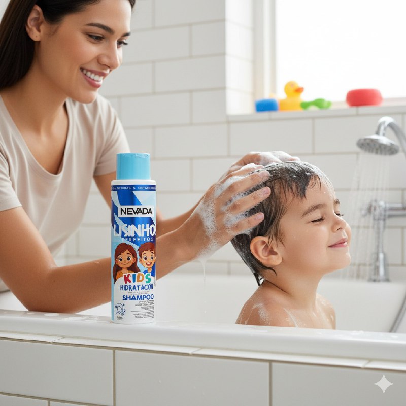 SHAMPOO PARA EL CABELL HIDRATANTE PARA NIÑOS PELO LISO BRILLANTE NEVADA KIDS 500ML