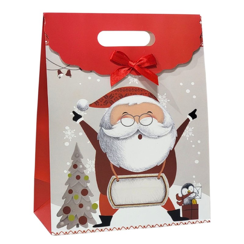 BOLSA DE REGALO NAVIDEÑA MEDIANA 31X24CM