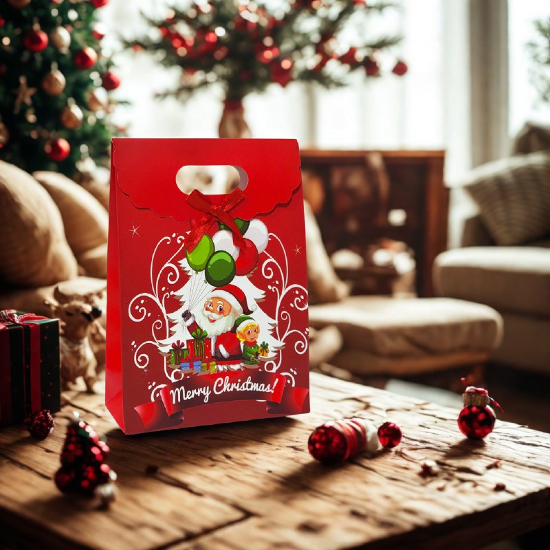 BOLSA DE REGALO NAVIDEÑA MINI MEDIANO 14X21CM