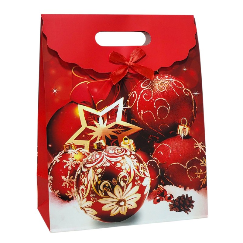 BOLSA DE REGALO NAVIDEÑA MEDIANO 32X24CM