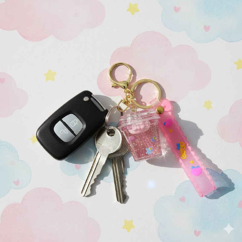 LLAVEROS DE ARENA MOVEDIZA LIQUIDA, 8 ESTILOS DISPONIBLES