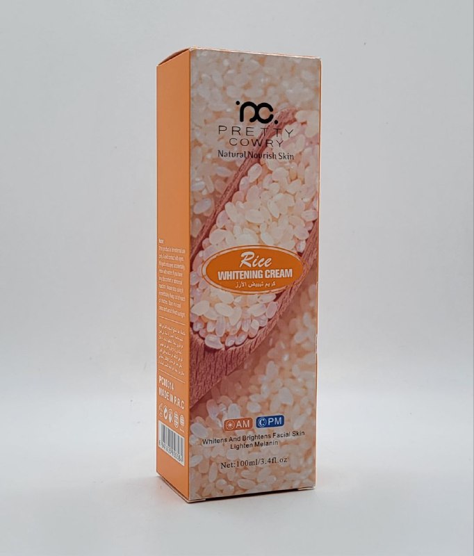 CREMA FACIAL BLANQUEADORA DE ARROZ ILUMINA LA PIEL DEL ROSTRO PRETTY COWRY 100ML