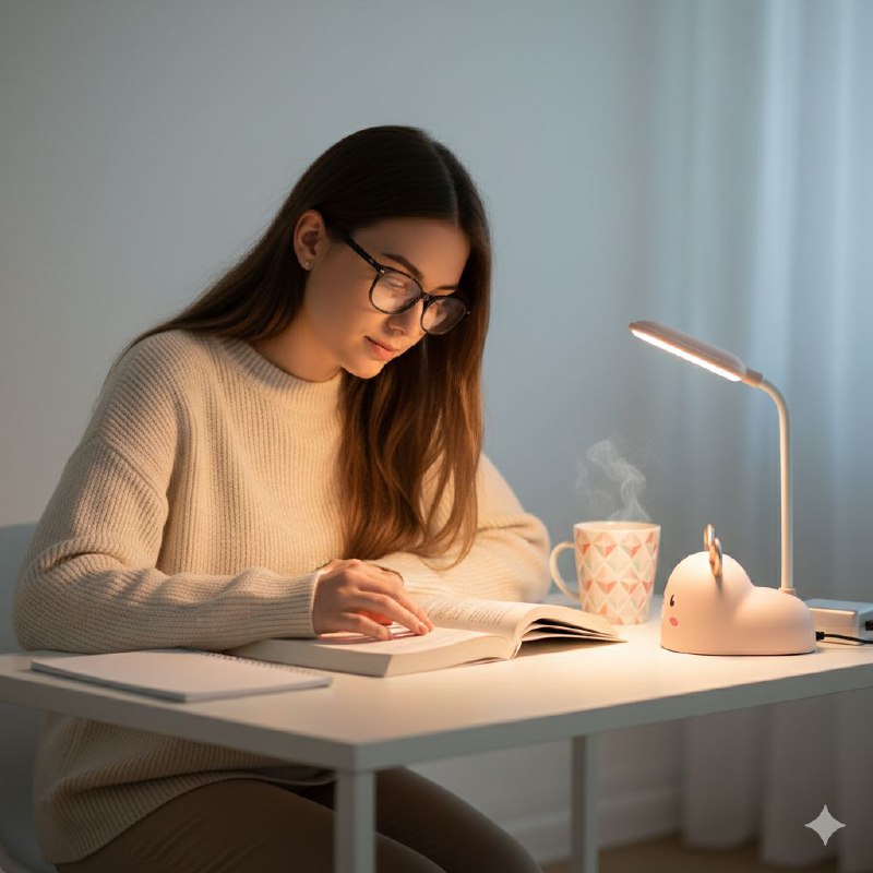 LAMPARA PEQUEÑA LED DE MESA ADORABLE LED LITTLE TABLE LAMP 23X8CM, 4 COLORES