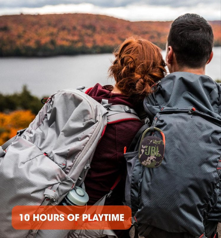 PARLANTE ALTAVOZ BLUETOOTH, AUDIO SORPRENDENTE GRANDE Y GRAVES FUERTES, BATERIA 10H, APRUEBA DE AGUA Y POLVO IP66 JBL HARMAN CLIP4