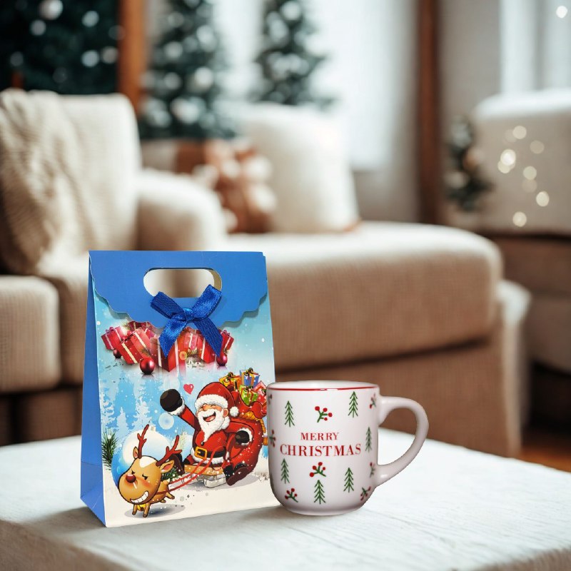 BOLSA DE REGALO NAVIDEÑA MINI PEQUEÑA 16X12CM