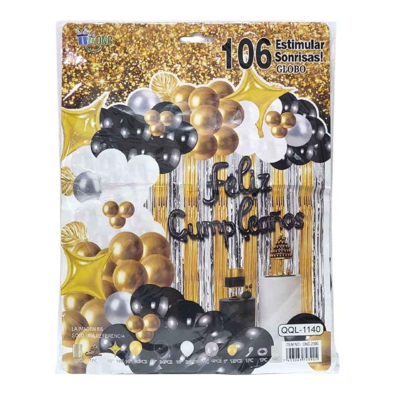 DECORACION PARA CUMPLEAÑOS EN SET COMPLETO, 1 CORTINA, 106 BLOGOS