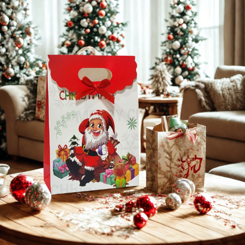 BOLSA DE REGALO NAVIDEÑA MINI MEDIANO 14X21CM