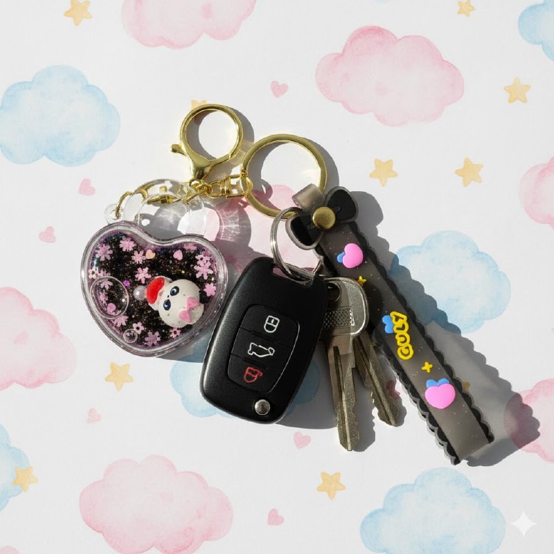 LLAVEROS DE ARENA MOVEDIZA LIQUIDA, 6 ESTILOS DISPONIBLES