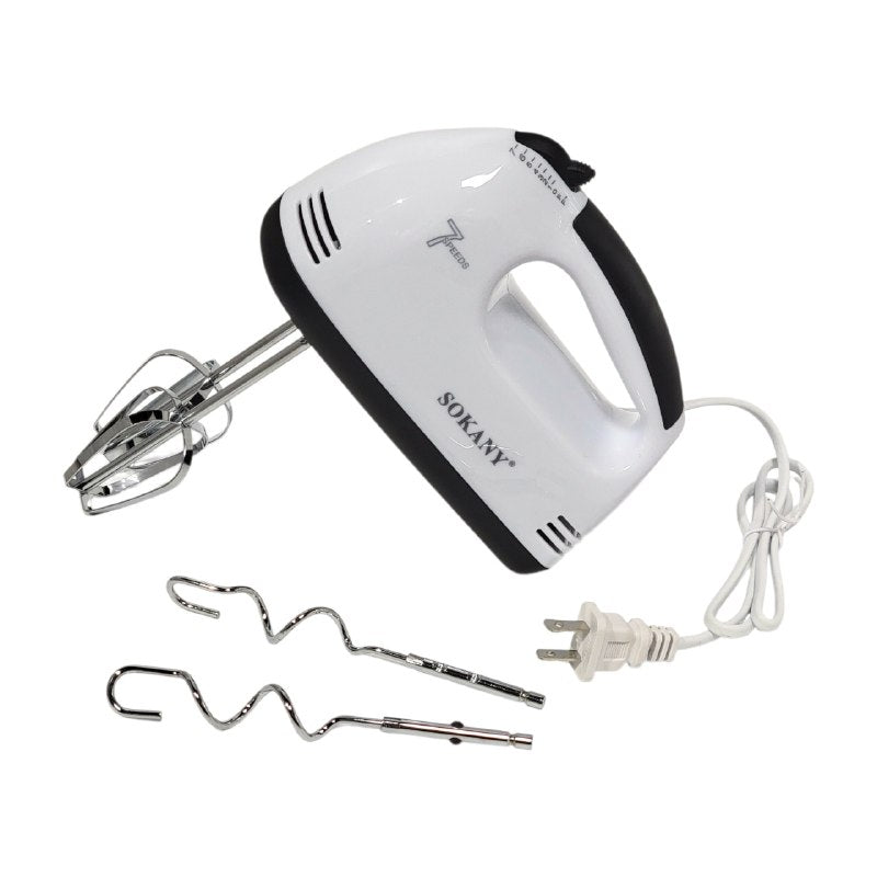 MAQUINA BATIDORA DE MANO DE 7 VELOCIDADES SUAVES, POTENCIA DE 180W, MEZCLA RAPIDA SOKANY SK-133