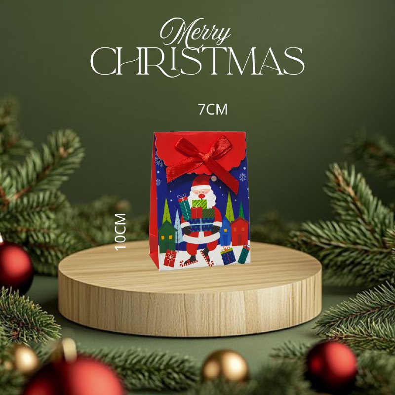 BOLSA DE REGALO NAVIDEÑA PEQUEÑA XXS 7CMX10CM, 15 ESTILOS