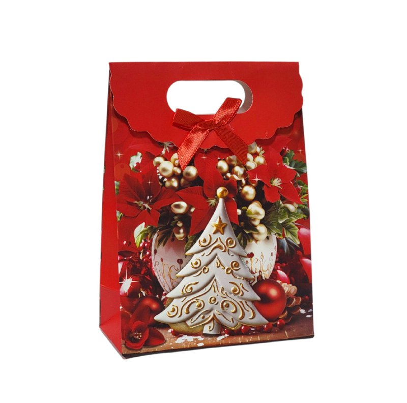 BOLSA DE REGALO NAVIDEÑA MINI PEQUEÑA 16X12CM