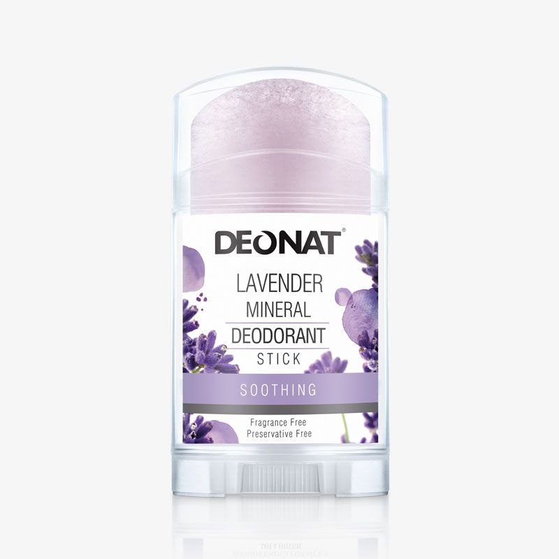 DESODORANTE PIEDRA DE ALUMBRE ORIGINAL DE LAVANDA HIDRATANTE Y CALMANTE DEONAT 100G