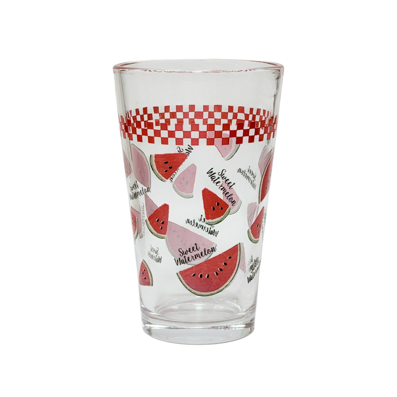 SET DE VASOS DE VIDRIO CON DISEÑO DE SANDÍA LOTUS 14CM x 3PC