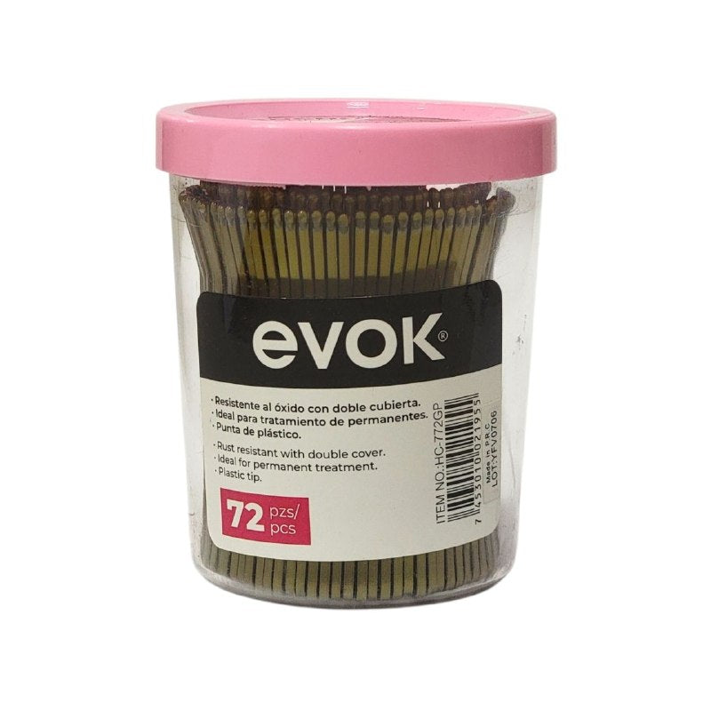 GANCHOS ANDINOS PARA EL CABELLO 72PCS EVOK 6CM