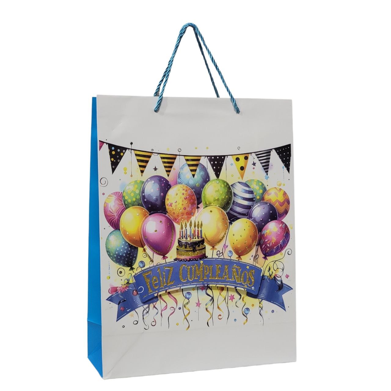 BOLSA DE REGALO PARA CUMPLEAÑOS GRANDE  30X40X12CM