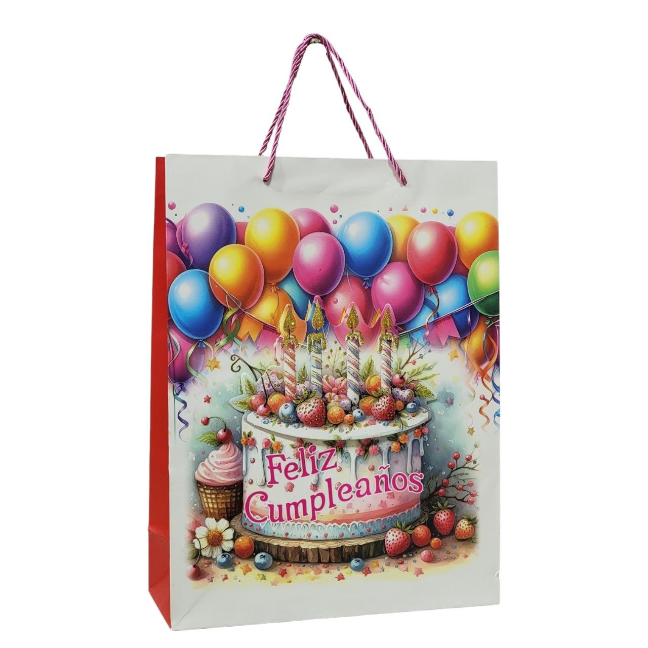 BOLSA DE REGALO PARA CUMPLEAÑOS GRANDE  30X40X12CM