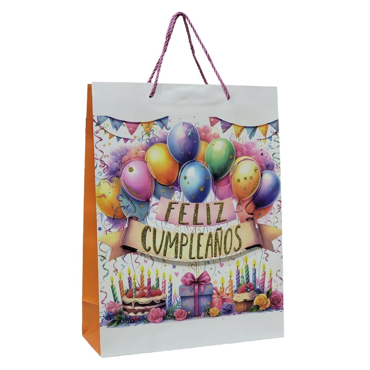 BOLSA DE REGALO PARA CUMPLEAÑOS GRANDE  30X40X12CM