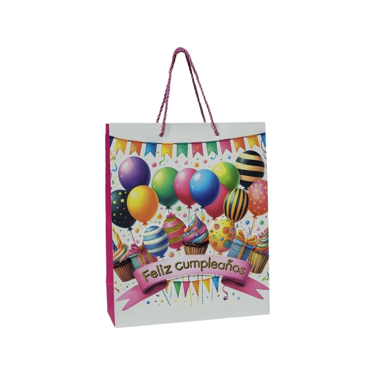 BOLSA DE REGALO PARA CUMPLEAÑOS MEDIANA 32X26X10CM