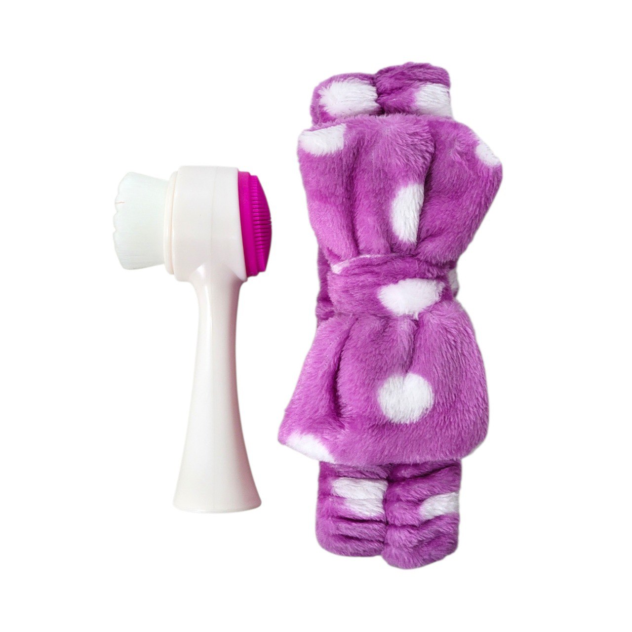 KIT DE CUIDADO FACIAL, DIADEMA ELASTICA Y CEPILLO PARA SKIN CARE LEMON BEAUTY