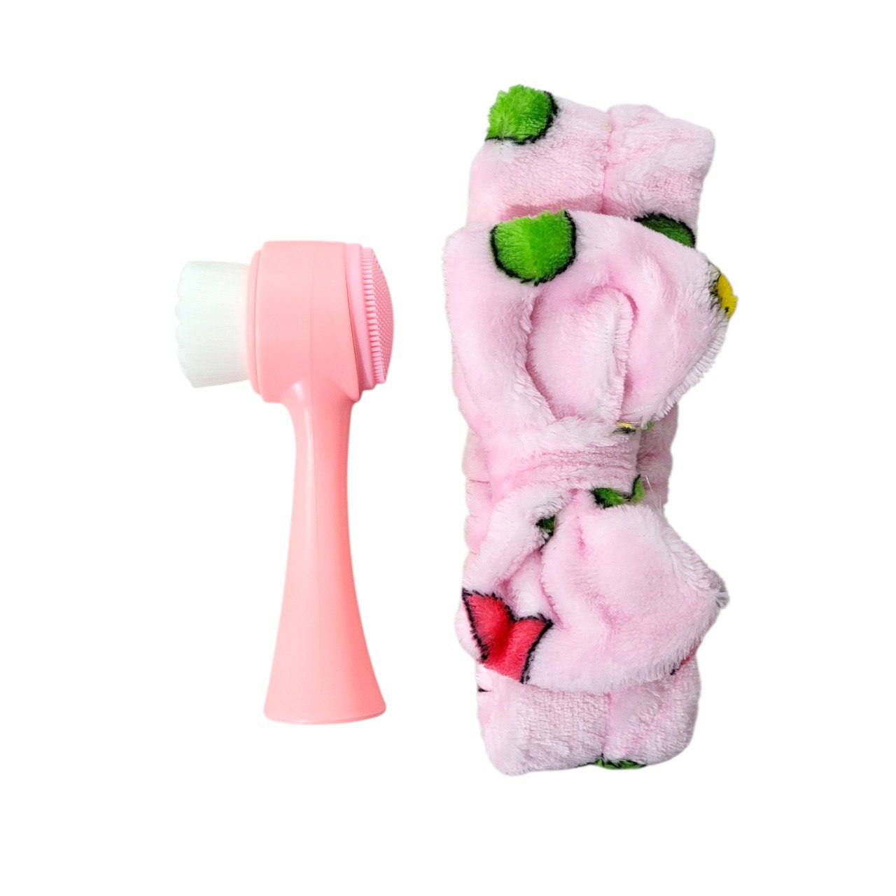 KIT DE CUIDADO FACIAL, DIADEMA ELASTICA Y CEPILLO PARA SKIN CARE LEMON BEAUTY