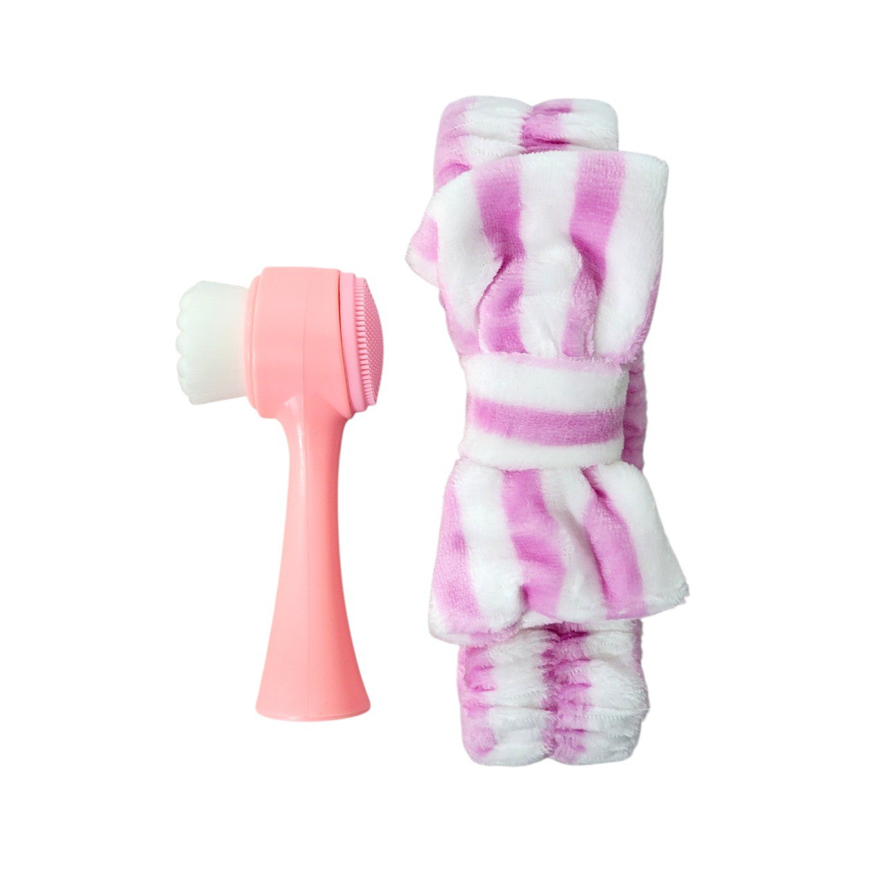 KIT DE CUIDADO FACIAL, DIADEMA ELASTICA Y CEPILLO PARA SKIN CARE LEMON BEAUTY