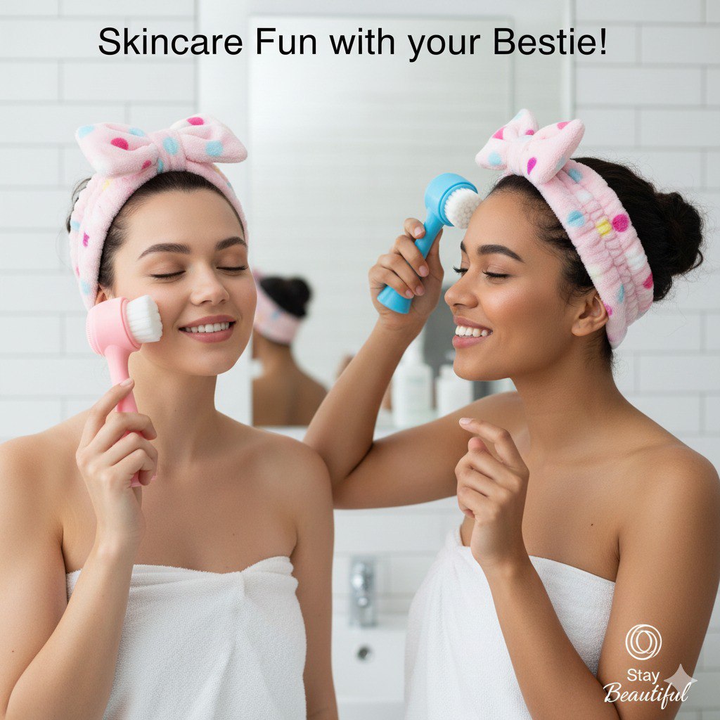 KIT DE CUIDADO FACIAL, DIADEMA ELASTICA Y CEPILLO PARA SKIN CARE LEMON BEAUTY