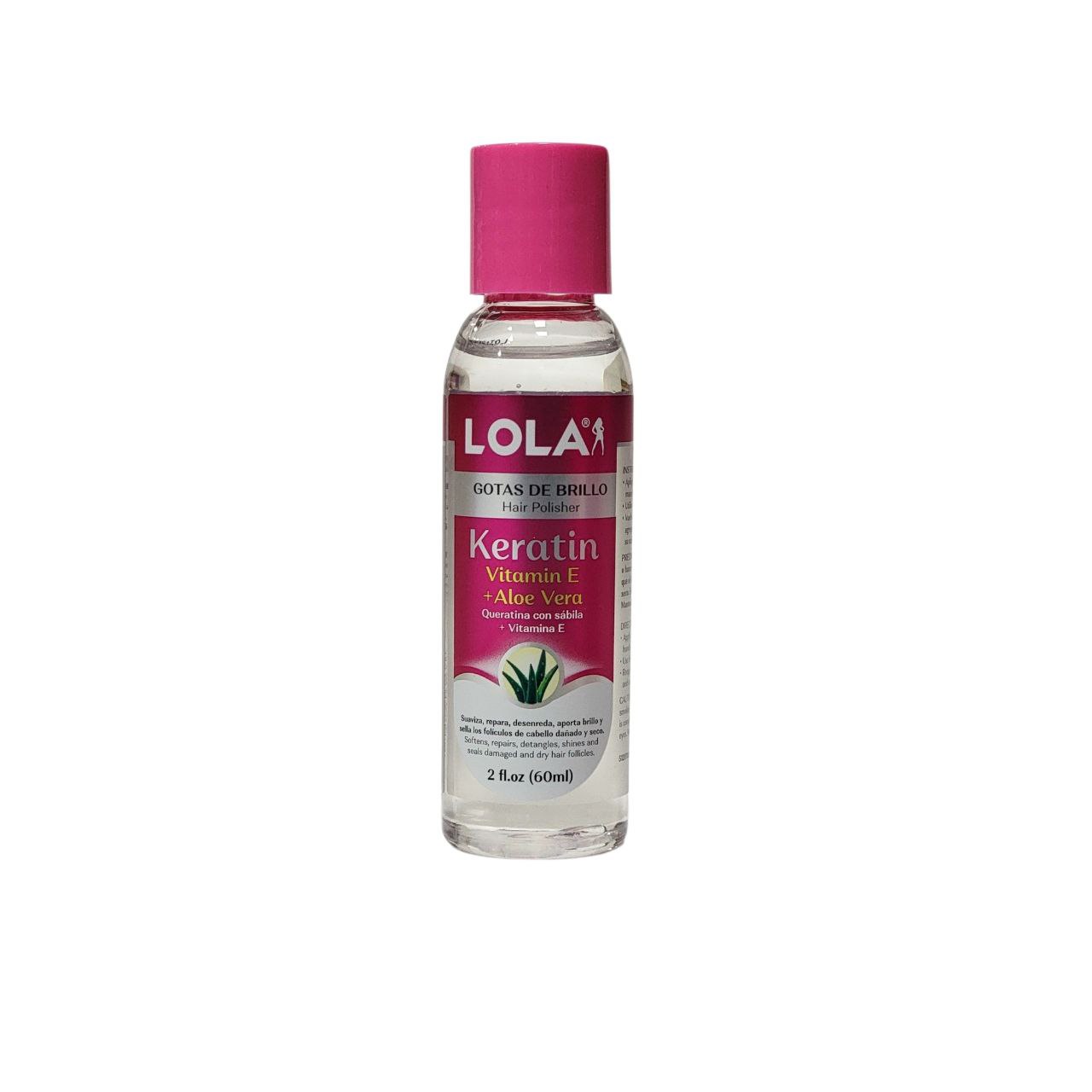 GOTAS DE BRILLO CON QUERATINA Y ALOE VERA LOLA 60ML
