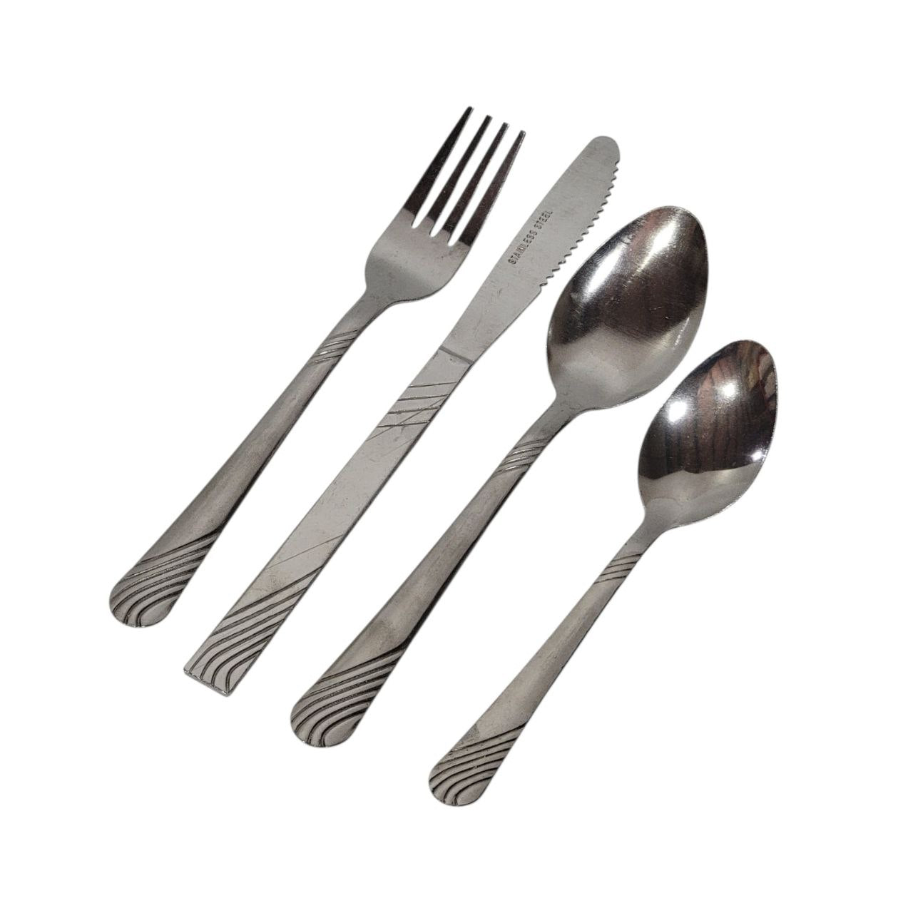 SET DE CUBIERTOS DE ACERO INOXIDABLE LOTUS 16PCS