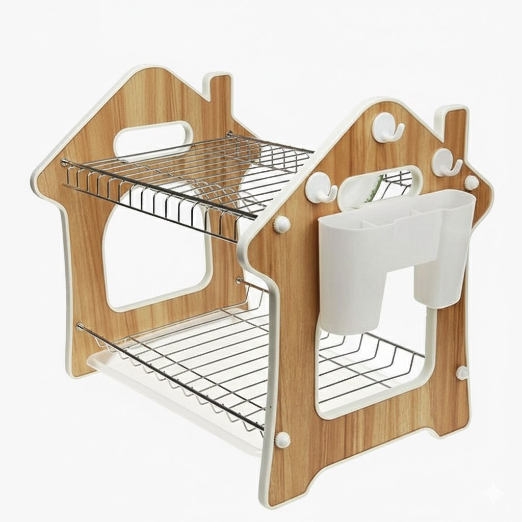 ESTANTE ORGANIZADOR Y ESCURRIDOR DE COCINA DE 2 NIVELES LOTUS HOME COLLECTION 54X12X31CM