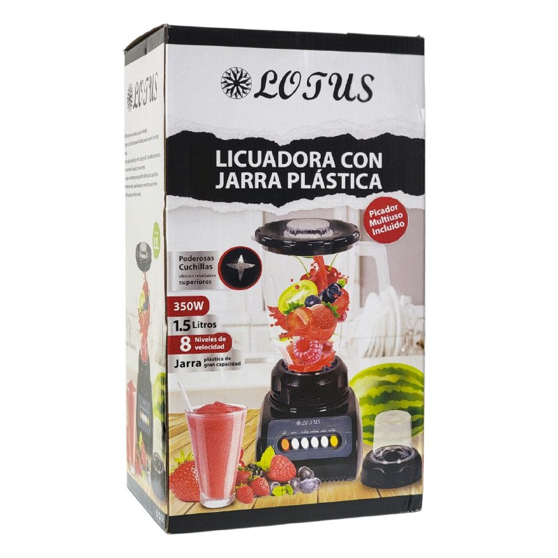 MAQUINA LICUADORA CON JARRA PLASTICA LOTUS 1.5L