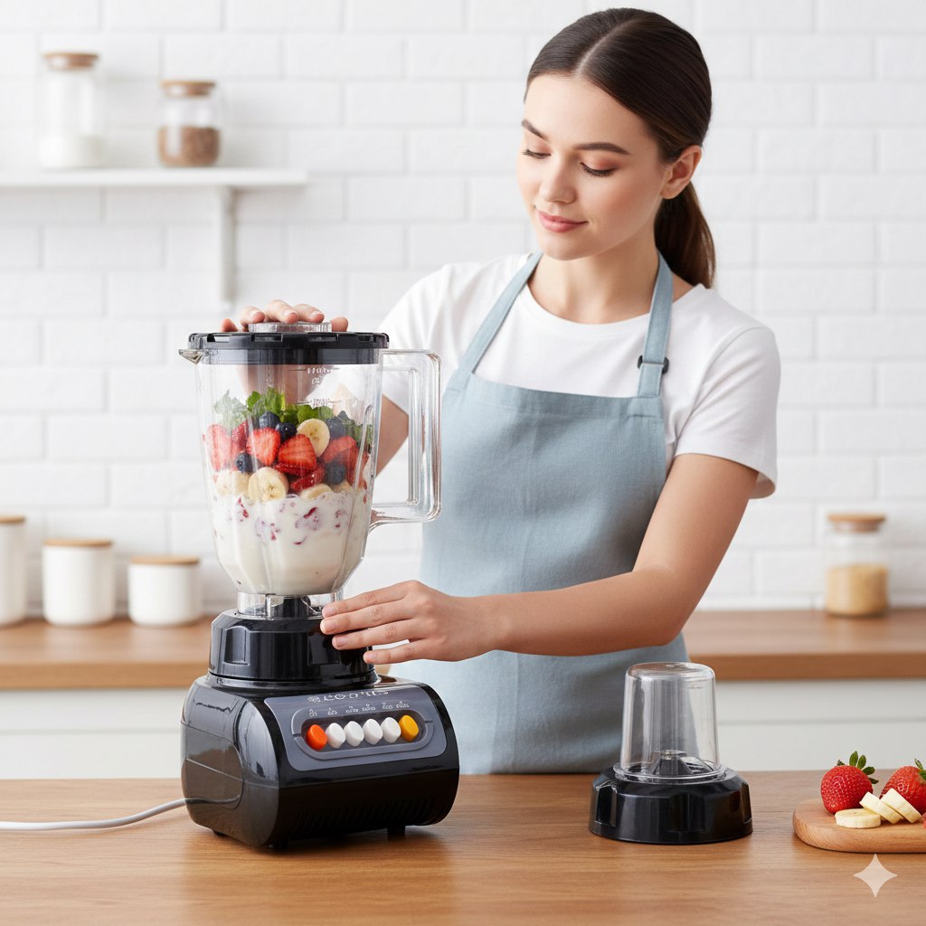 MAQUINA LICUADORA CON JARRA PLASTICA LOTUS 1.5L