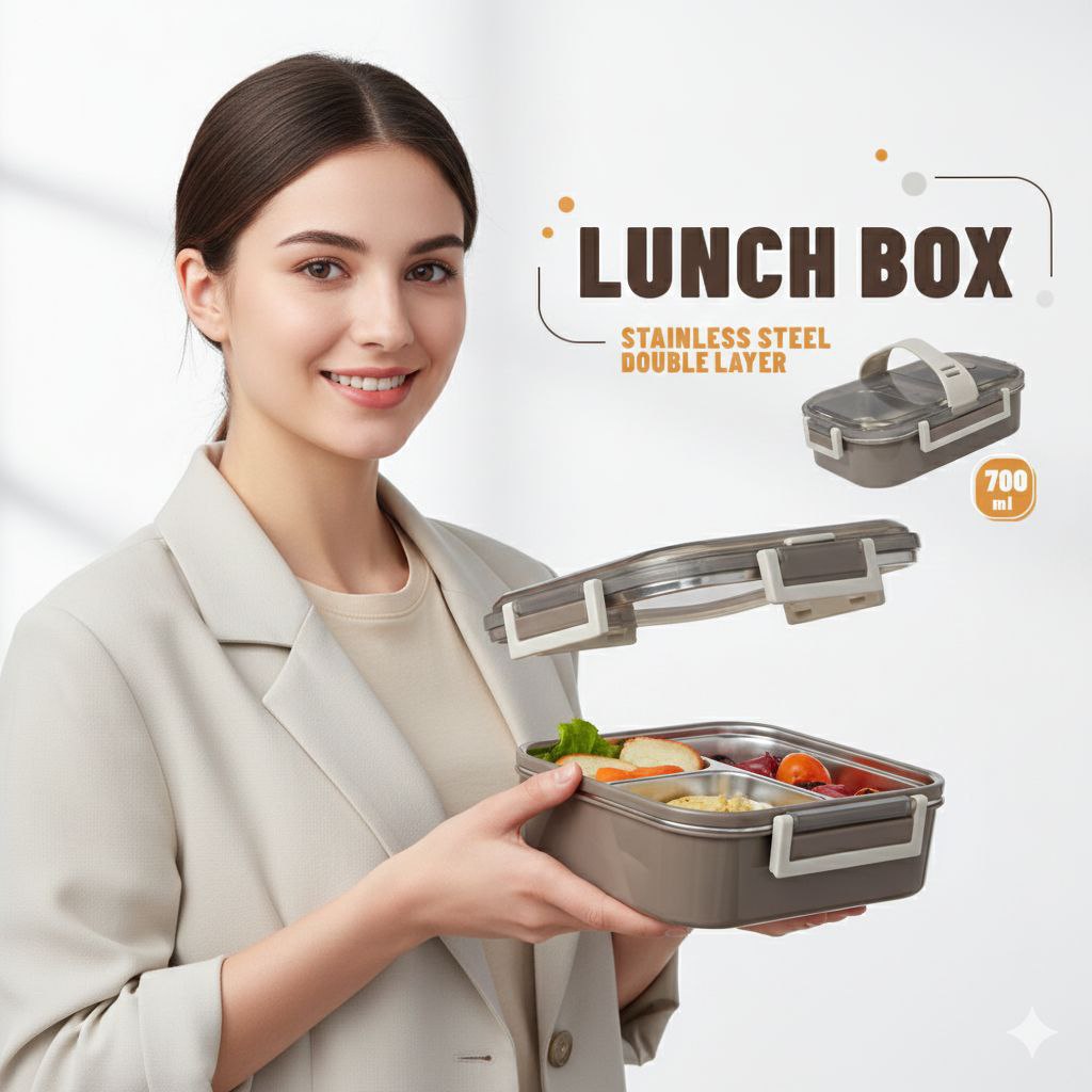 LONCHERA DE ACERO INOXIDABLE DE DOBLE CAPA