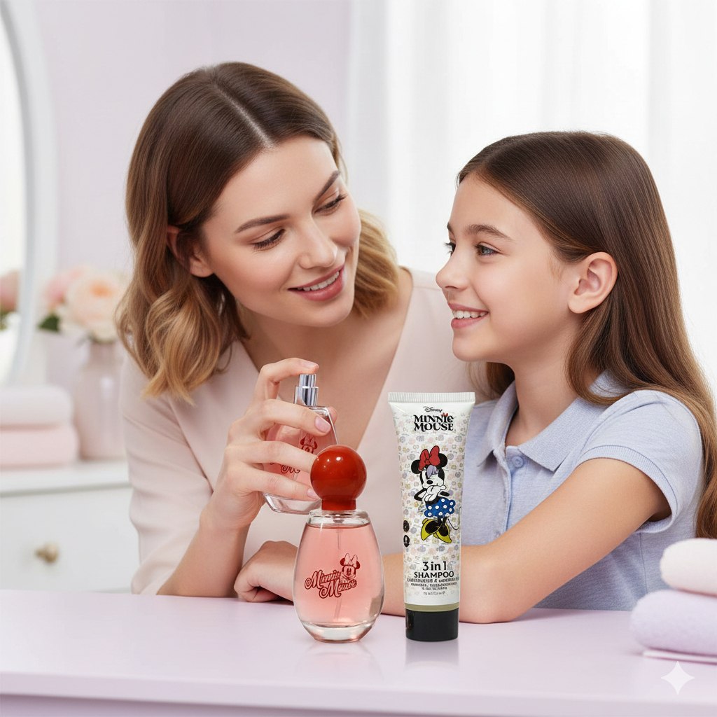 SET DE SHAMPOO 3 EN 1 Y PERFUME DE NIÑA MINNIE MOUSE  EDT 50ML X 2PCS (M)