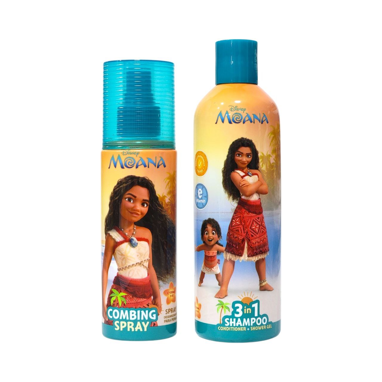 SET DE SHAMPOO 3 EN 1 Y SPRAY DESENREDADOR MOANA 300ML + 150ML