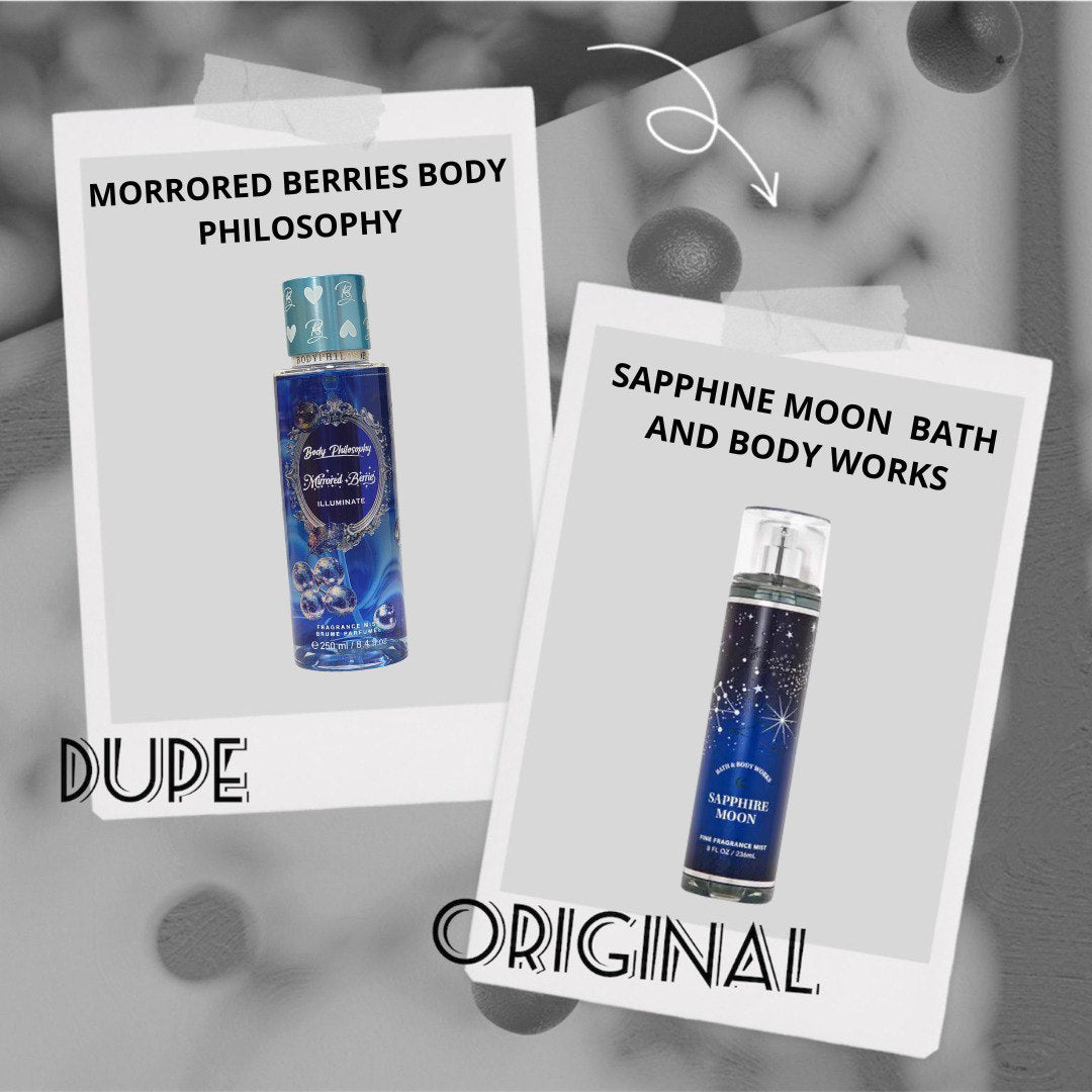 SPLASH BODY PHILOSOPHY MIRRORED BERRIES 250ML (M) (DUPE SAPPHIRE MOON BATH & BODY WORKS)